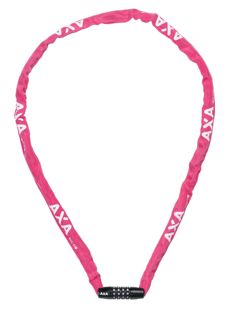Kättinglås Axa Rigid med kodlås rosa